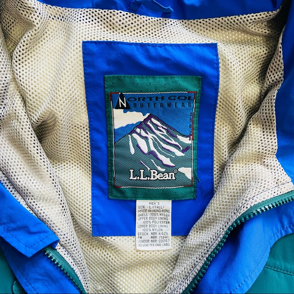 SOLD ✨LL Bean Green Northcol Men’s Rain Jacket Size L - Picture 3 of 10